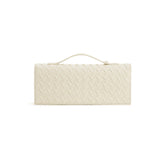 JW PEI Celeste Woven Textured Envelope Top Handle Bag in Ivory