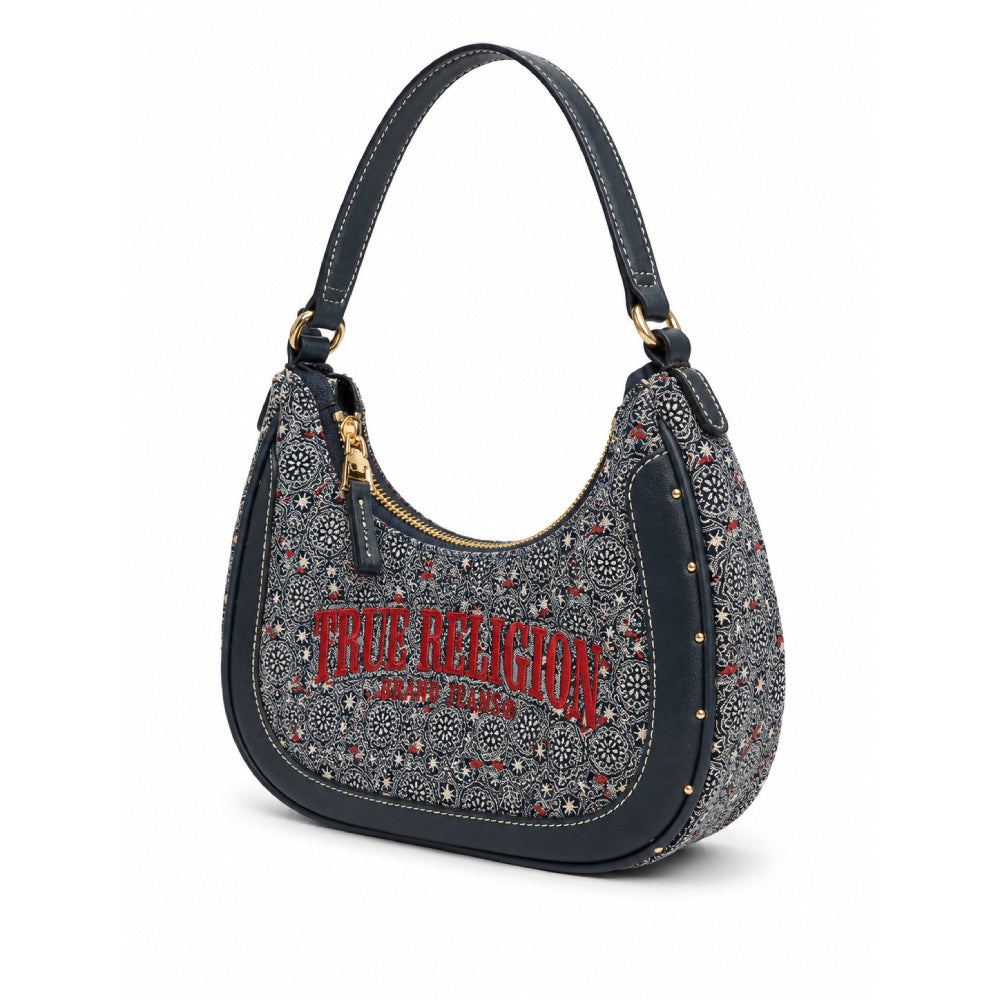 True Religion Cross Bag Small Navy x Red