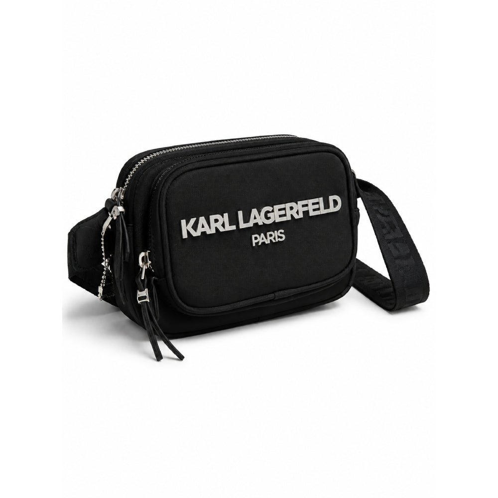 Karl Cross Waist Bag Black