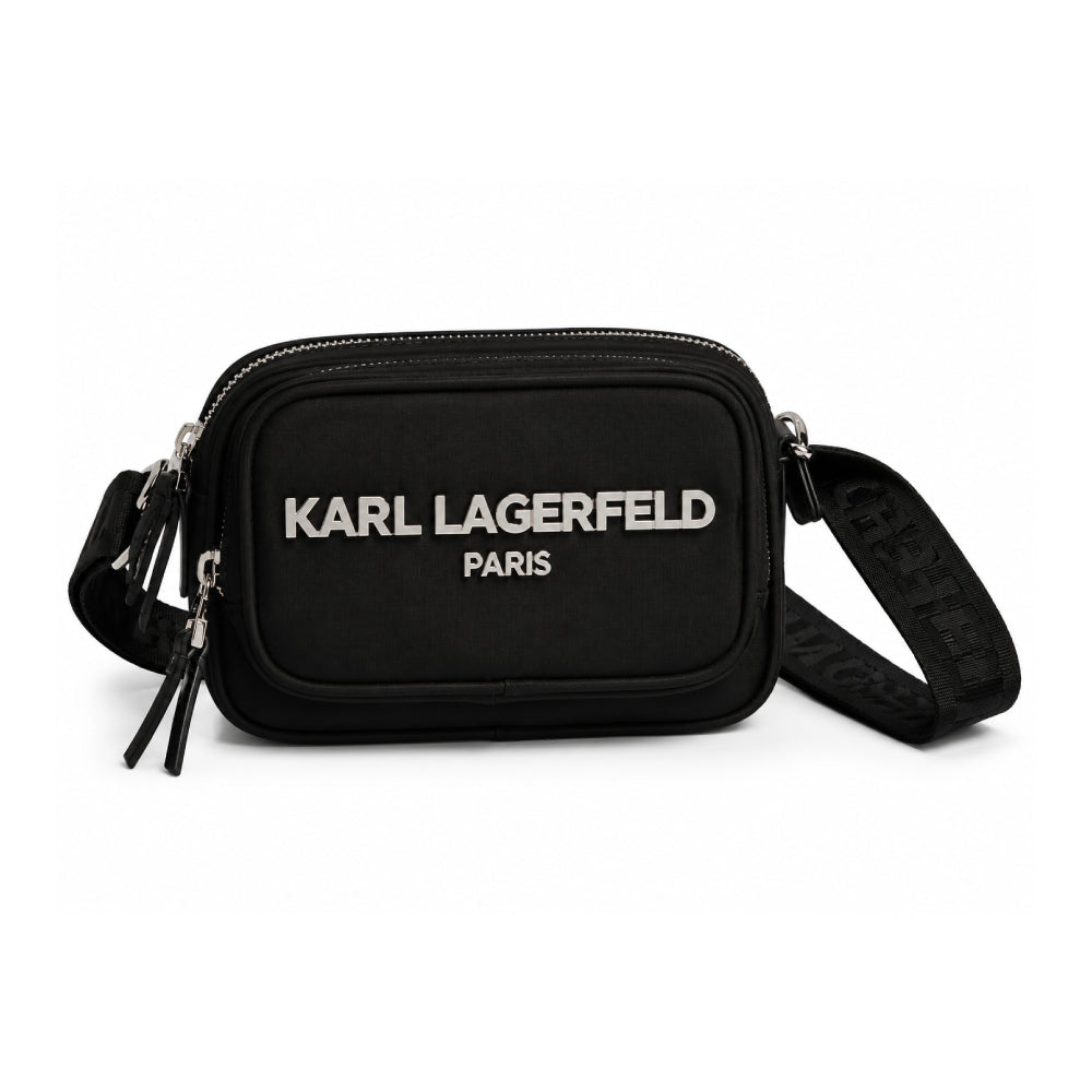 Karl Cross Waist Bag Black