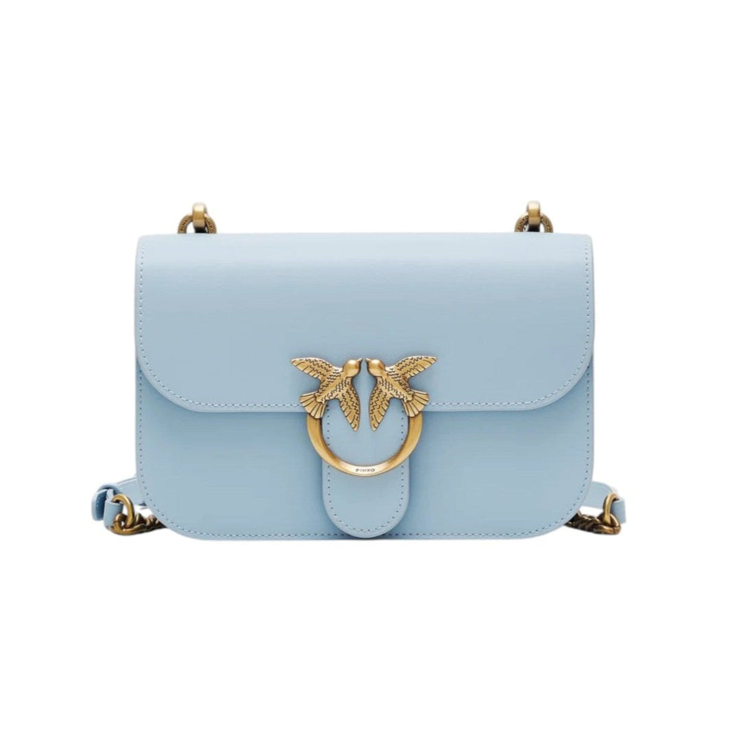 PINKO Classic Love Bag Bell Simply shoulder bag azure gold