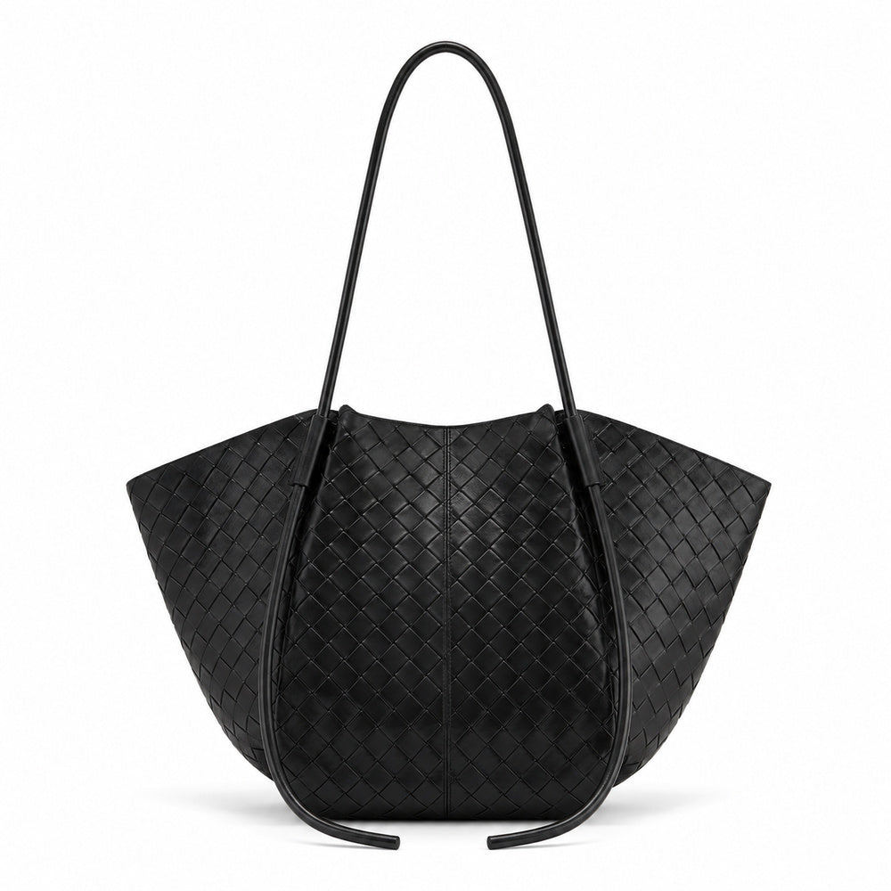 JW PEI Nala Wide Weave Texture Tote Bag  in Black
