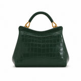 JW PEI Lucia Classic Top Handle Bag in Green Croc