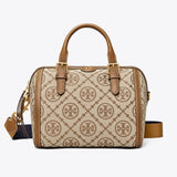 Tory Burch T Monogram barrel bag in camel
