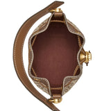 Tory Burch T Monogram Jacquard Mini Bucket Bag Hazelnut Brown