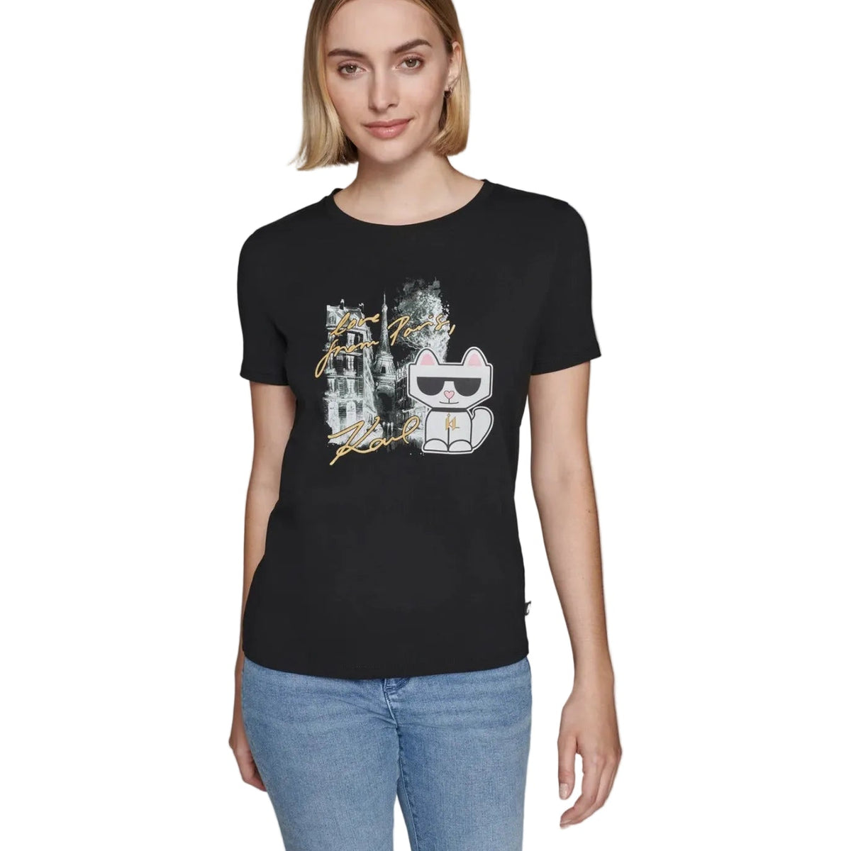 Karl Lagerfeld CHOUPETTE IN Paris Tee Black