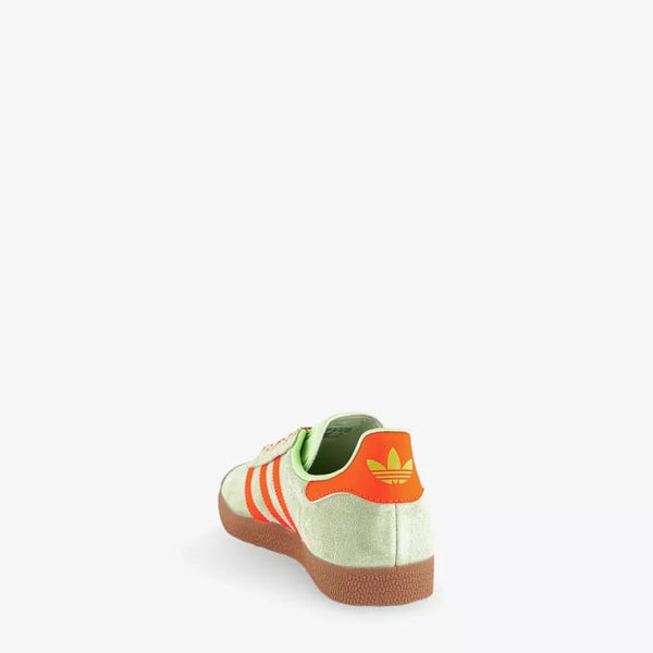 Adidas Gazelle Trainers Semi Green Spark Solar Orange Gum Size 7