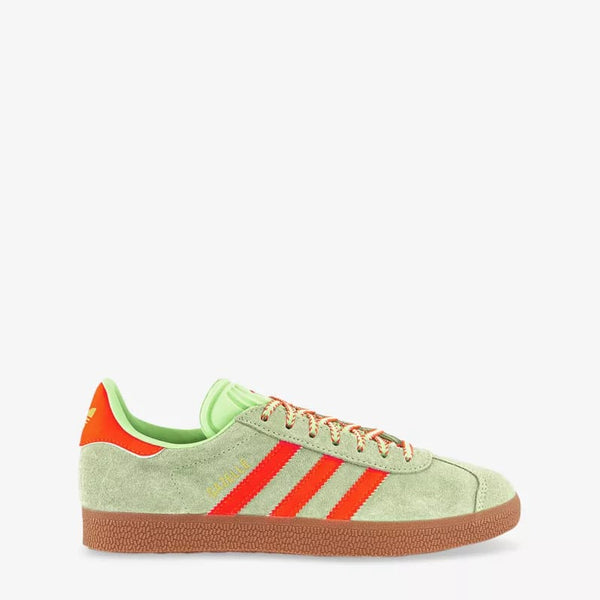 Adidas Gazelle Trainers Semi Green Spark Solar Orange Gum Size 7