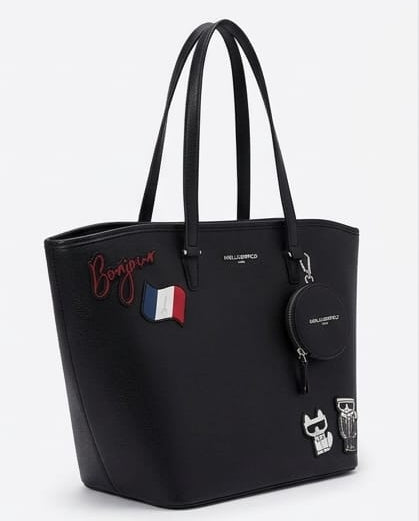 Karl Shoulder Bag Black Flags