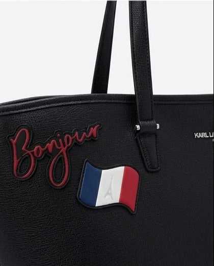Karl Shoulder Bag Black Flags