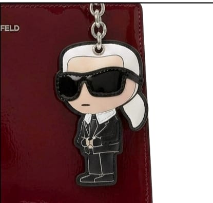 Karl Cross Bag Burgundy Shinny