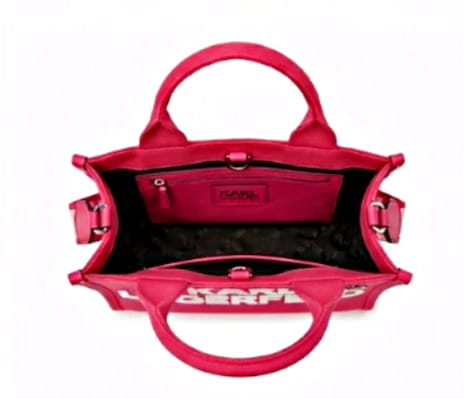 Karl Tote Bag Pink Canvas
