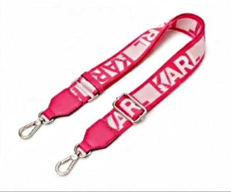 Karl Tote Bag Pink Canvas