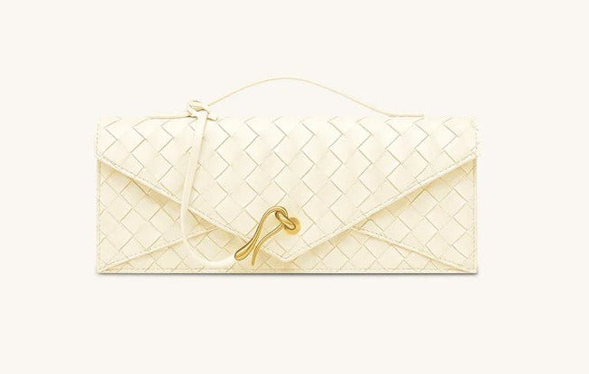 JW PEI Celeste Woven Textured Envelope Top Handle Bag - Ivory