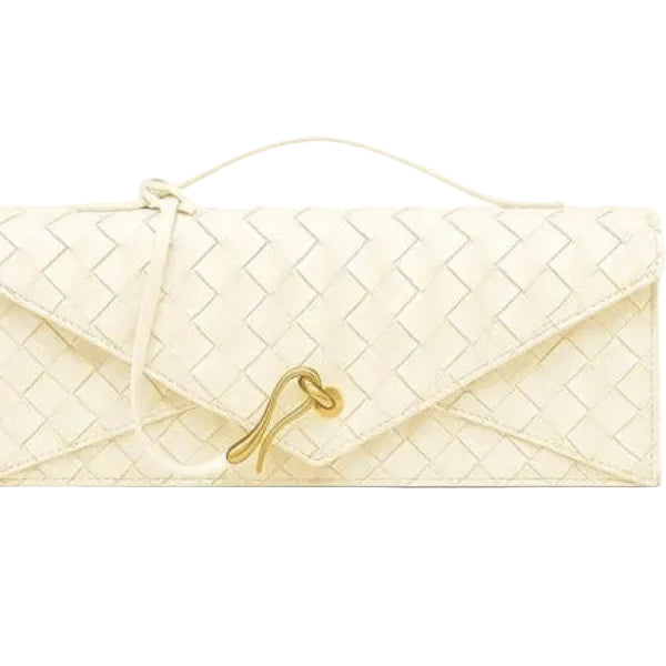 JW PEI Celeste Woven Textured Envelope Top Handle Bag - Ivory
