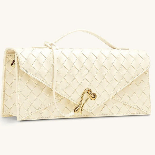 JW PEI Celeste Woven Textured Envelope Top Handle Bag - Ivory