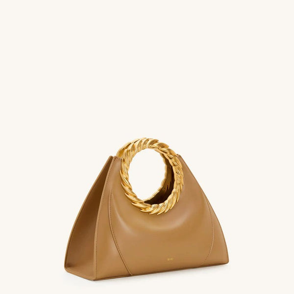 JW Pei Amiya Leaf Handle Sculpture Bag - Brown