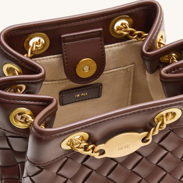 JW PEI Yara hand-woven bucket bag