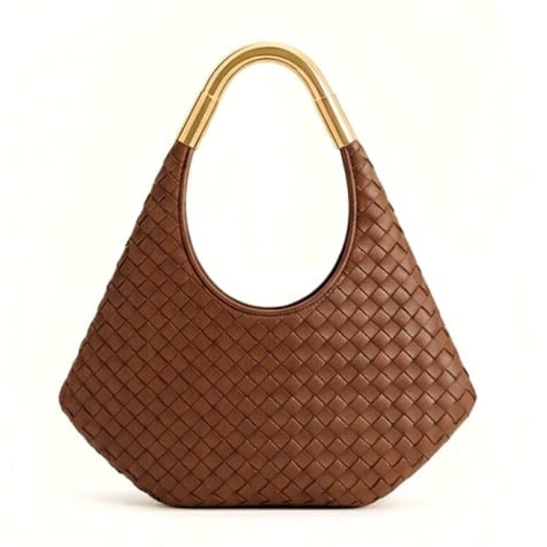 JW PEI Olivia Hand-Woven Metal Handle Hobo Bag