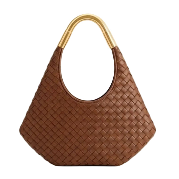 JW PEI Olivia Hand-Woven Metal Handle Hobo Bag