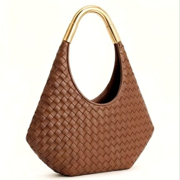 JW PEI Olivia Hand-Woven Metal Handle Hobo Bag