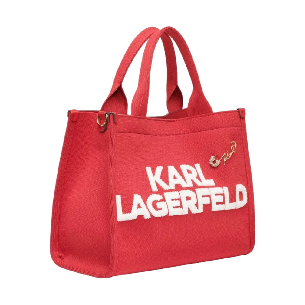 Karl Lagerfeld Tote Bag Pink Canvas