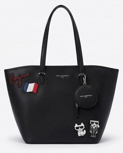 Karl Shoulder Bag Black Flags