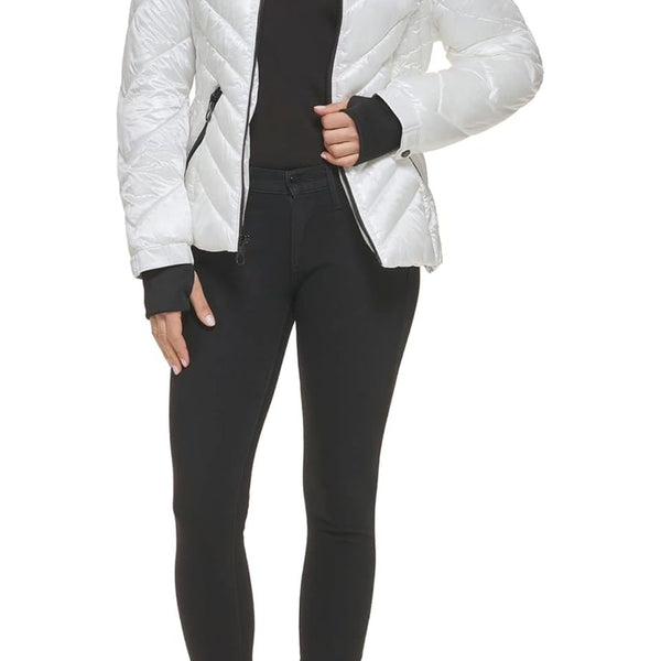 Guess Women's Puff Sleeve Quilted large