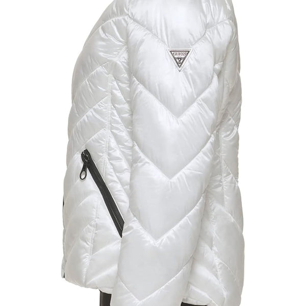 Guess Women's Puff Sleeve Quilted large