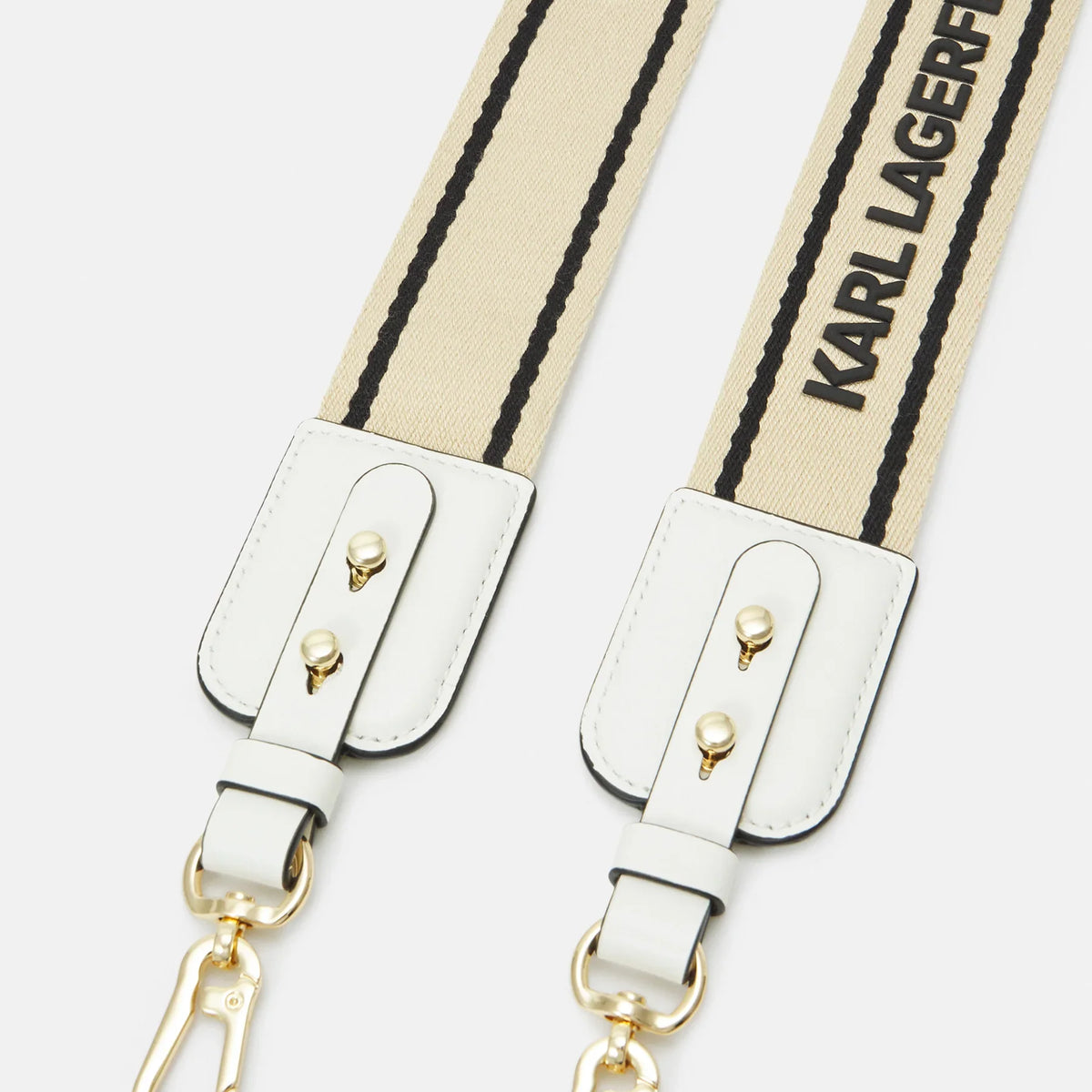 KARL LAGERFELD Paris Letters Embossed Crossbody in White