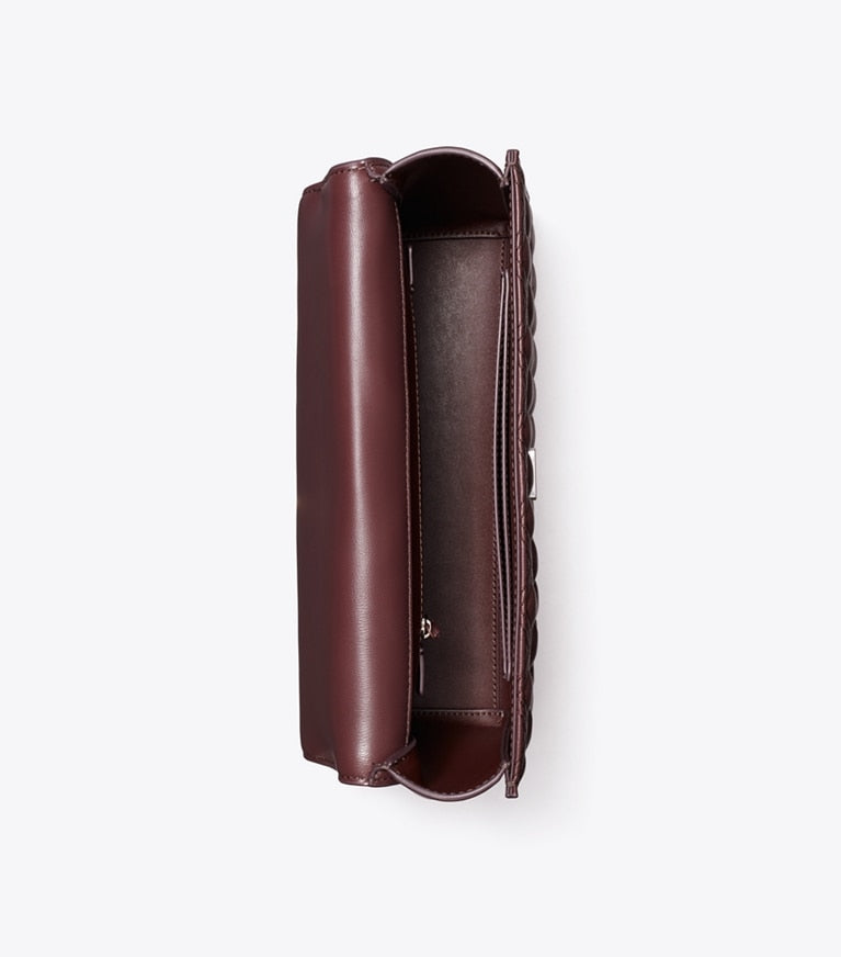 TORY BURCH FLEMING CONVERTIBLE SHOULDER BAG IN BURGUNDY