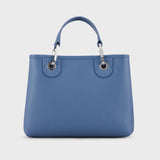 Emporio Armani light blue faux leather shoulder bag