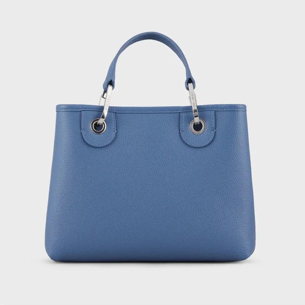Emporio Armani light blue faux leather shoulder bag