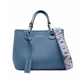 Emporio Armani light blue faux leather shoulder bag