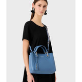 Emporio Armani light blue faux leather shoulder bag