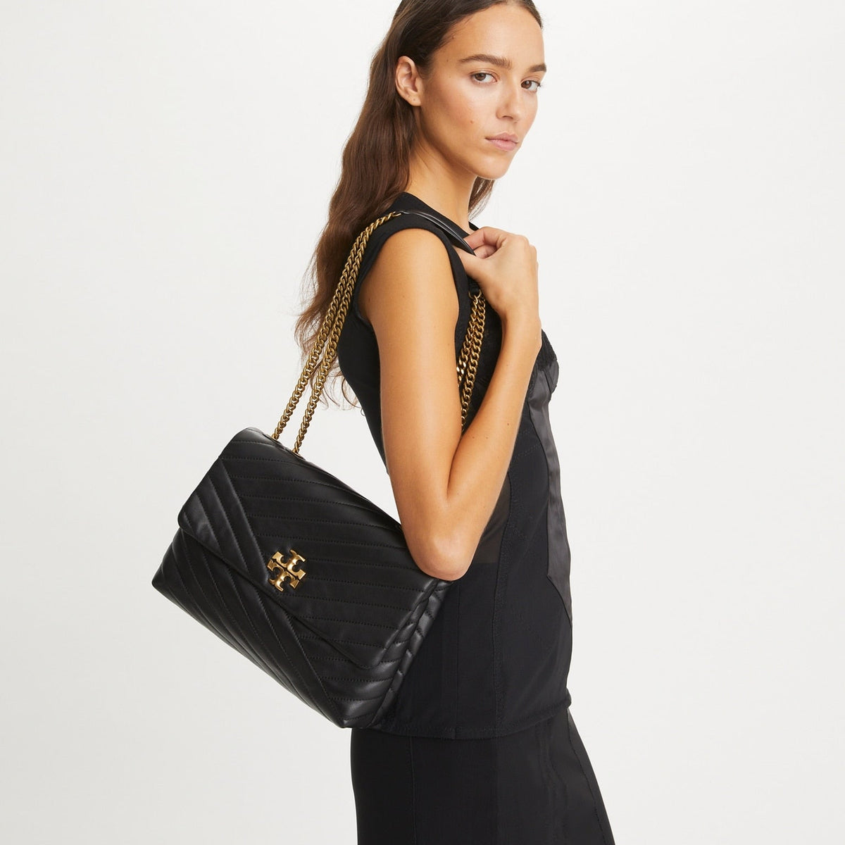 Tory Burch Kira Chevron Convertible Shoulder Bag