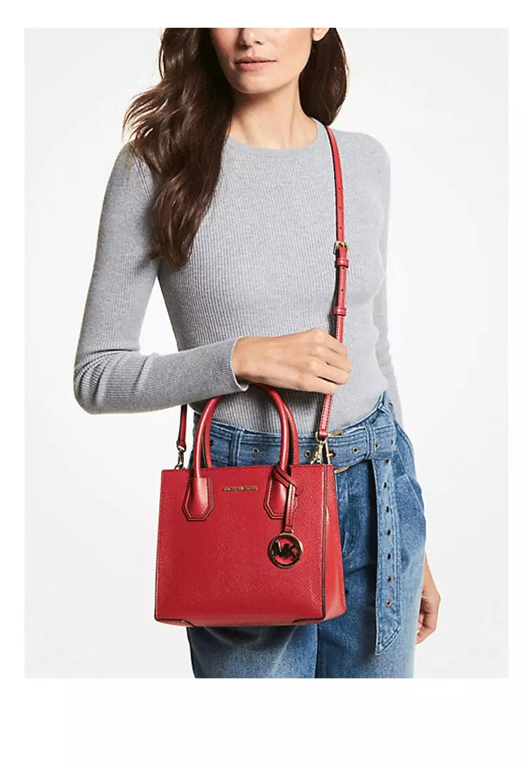 Michael Kors Mercer Medium Pebbled Leather Crossbody Bag