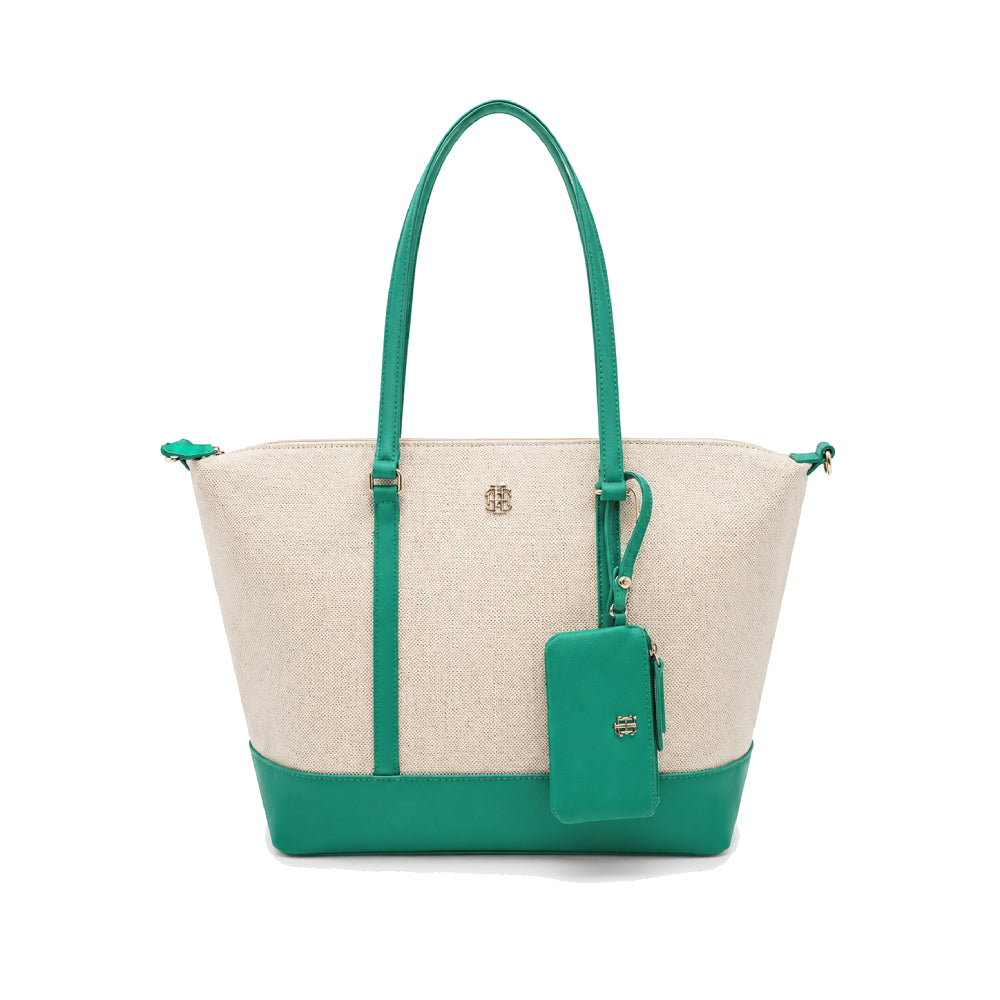 Tommy Shoulder Bag Beige x Green