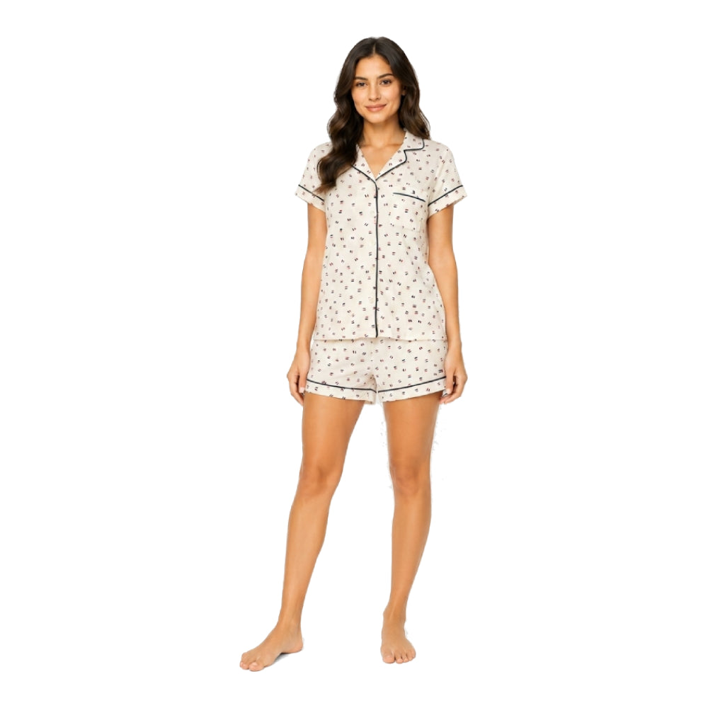 US Polo Pajama Set Off White