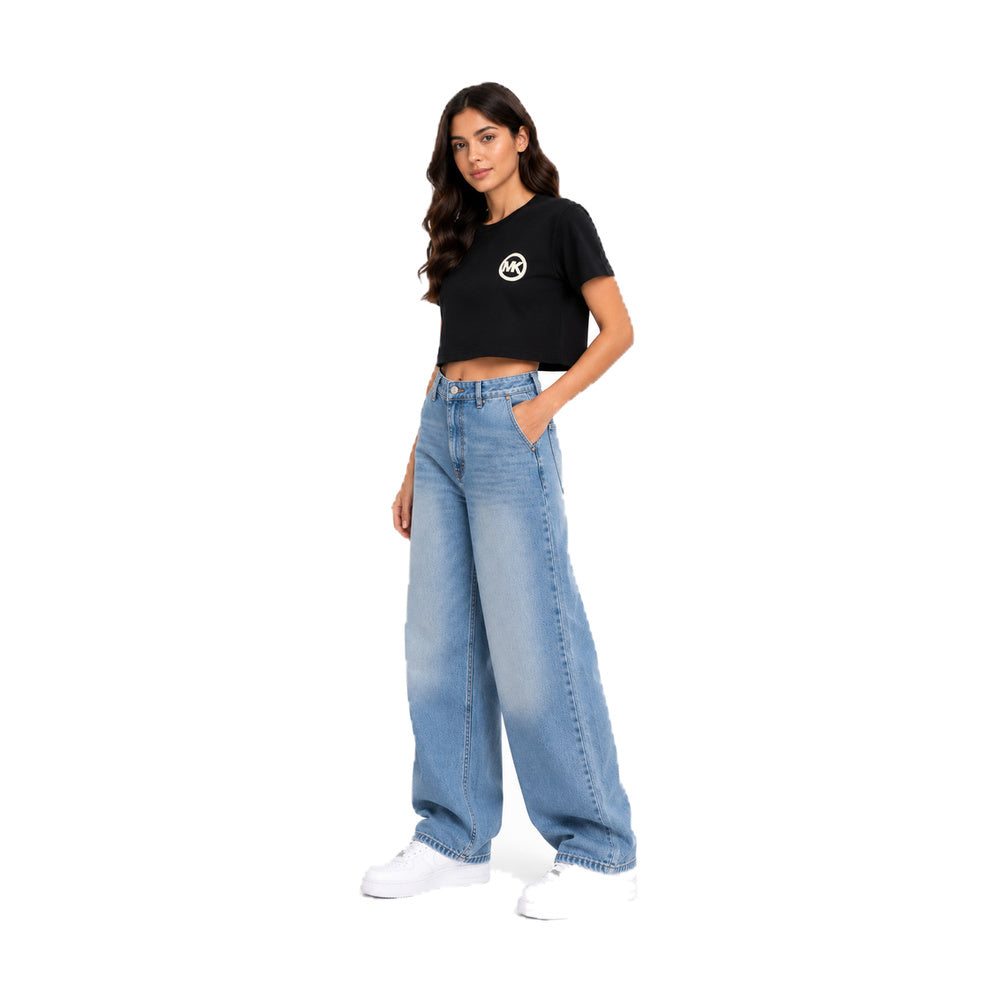 Michael Kors T-Shirt Navy Crop