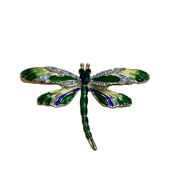 Brooch Dragonfly Green