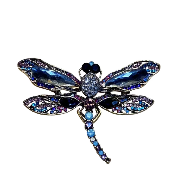 Brooch Dragonfly Blue Multi