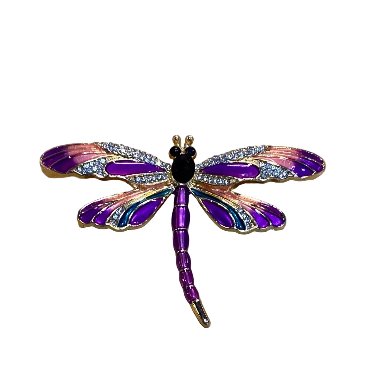 Brooch Dragonfly Purple Multi