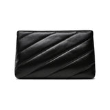 Pinko Twins Messenger Bag in Black Diagonal Quilt