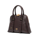 PINKO Bowling Handbag in Deep Brown/Burgundy