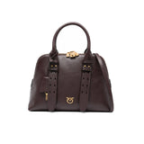 PINKO Bowling Handbag in Deep Brown/Burgundy