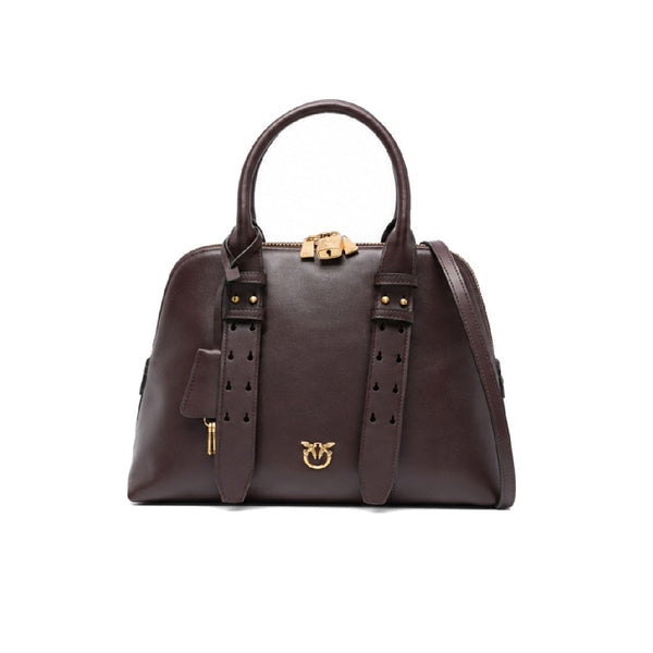 PINKO Bowling Handbag in Deep Brown/Burgundy