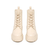 American Eagle Lace-Up Combat Boots in Cream