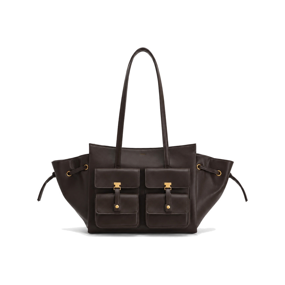 JW PEI Linda Large Tote Bag in Dark Brown