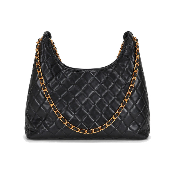 JW PEI Vivian Multi-Pocket Chain Hobo Bag in Black